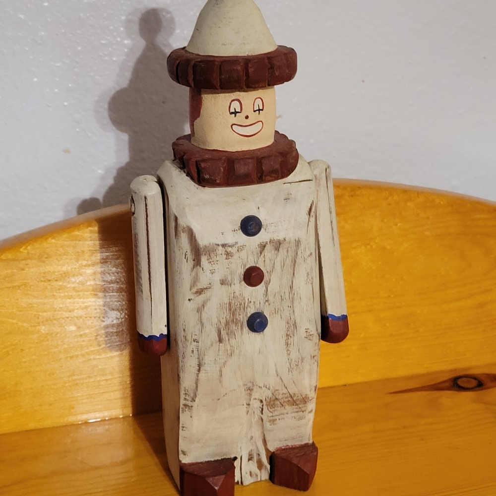 Handcrafted Wooden Clown